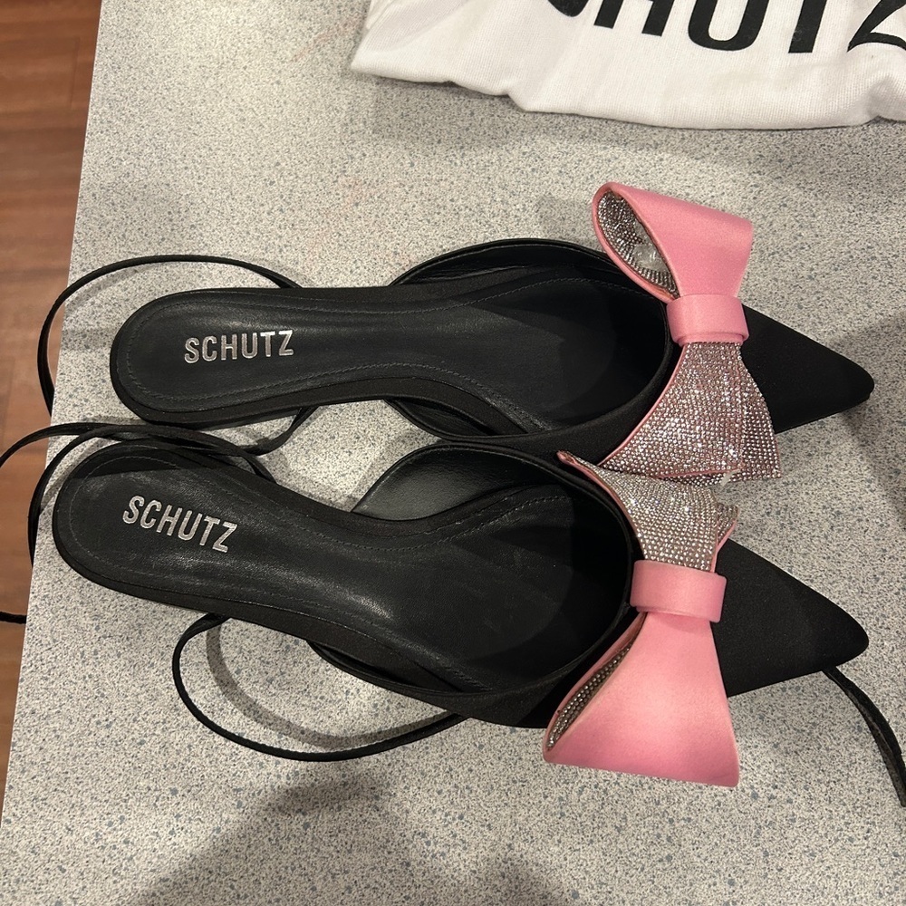 Schutz women’s Kristen Pointed Toe Flat Size 8.5 New In Box - Picture 4 of 9